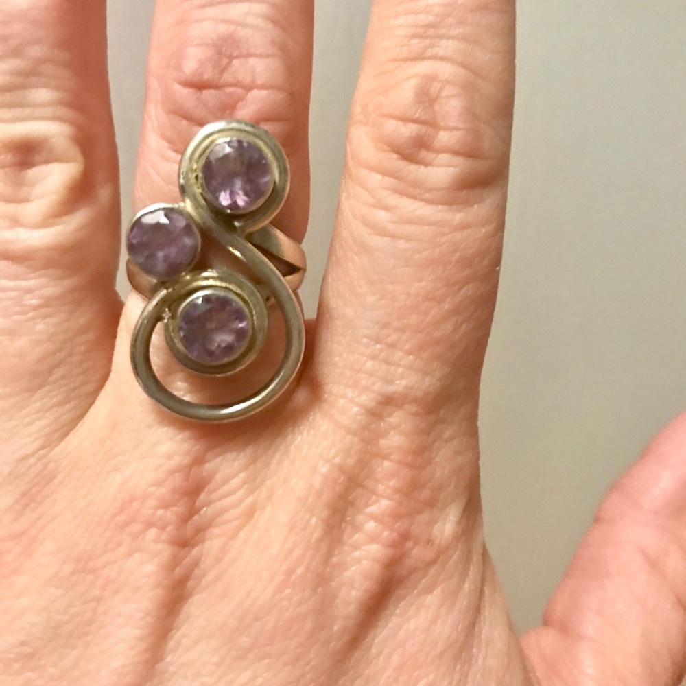 Purple Stone Ring - image 2